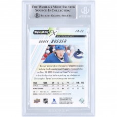 Brock Boeser Vancouver Canucks Autographed 2020-21 Upper Deck Synergy FX #FX-22 #258/749 Beckett Fanatics Witnessed Authenticated Card