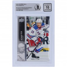 Adam Fox New York Rangers Autographed 2021-22 Upper Deck Series 1 #120 Beckett Fanatics Witnessed Authenticated 10 Card Adam Fox New York Rangers Autographed 2021-22 Upper Deck Series 1 #120 Beckett Fanatics Witnessed Authenticated 10 Card