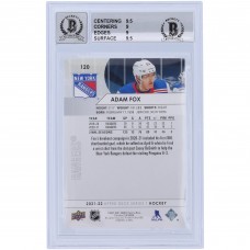 Adam Fox New York Rangers Autographed 2021-22 Upper Deck Series 1 #120 Beckett Fanatics Witnessed Authenticated 9/10 Card - 9.5/9/9/9.5 Subgrades
