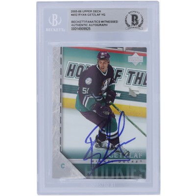 Ryan Getzlaf Anaheim Ducks Autographed 2005-06 Upper Deck Young Guns #452 Beckett Fanatics Witnessed Authenticated Rookie Card