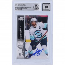 Adam Larsson Seattle Kraken Autographed 2021-22 Upper Deck Extended Series #679 Beckett Fanatics Witnessed Authenticated 10 Card