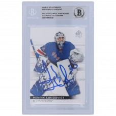 Henrik Lundqvist New York Rangers Autographed 2019-20 Upper Deck SP Authentic #33 Beckett Fanatics Witnessed Authenticated Card Henrik Lundqvist New York Rangers Autographed 2019-20 Upper Deck SP Authentic #33 Beckett Fanatics Witnessed Authenticated Card