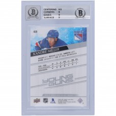 KAndre Miller New York Rangers Autographed 2020-21 Upper Deck Young Guns #469 Beckett Fanatics Witnessed Authenticated 9/10 Rookie Card - 9.5/9/9/9