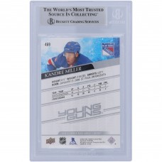 KAndre Miller New York Rangers Autographed 2020-21 Upper Deck Young Guns #469 Beckett Fanatics Witnessed Authenticated Rookie Card
