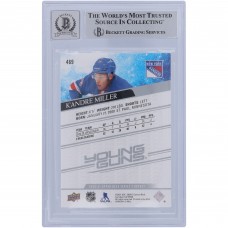 KAndre Miller New York Rangers Autographed 2020-21 Upper Deck Young Guns #469 Beckett Fanatics Witnessed Authenticated 10 Rookie Card