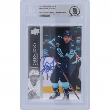 Carson Soucy Seattle Kraken Autographed 2021-22 Upper Deck Extended Series #630 Beckett Fanatics Witnessed Authenticated Card