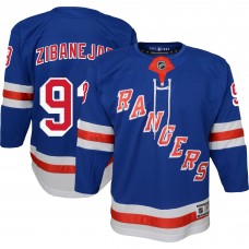 Детская игровая джерси Mika Zibanejad New York Rangers Youth Home Premier Player - Blue