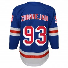 Детская игровая джерси Mika Zibanejad New York Rangers Youth Home Premier Player - Blue