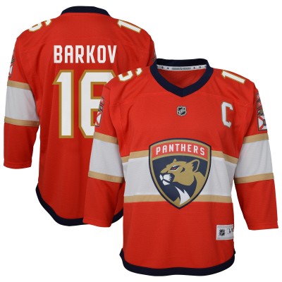 Игровая джерси Youth Florida Panthers Aleksander Barkov Red Home Captain Replica Player