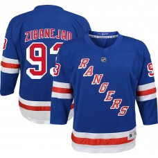Подростковая New York Rangers Mika Zibanejad Blue Home Replica Player Jersey