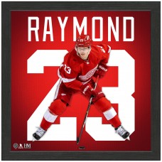 Detroit Red Wings Lucas Raymond Highland Mint 13 x 13 Impact Jersey Framed Photo Detroit Red Wings Lucas Raymond Highland Mint 13 x 13 Impact Jersey Framed Photo