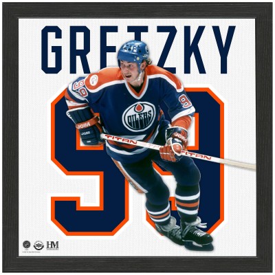 Edmonton Oilers Wayne Gretzky Highland Mint 13 x 13 Impact Jersey Framed Photo