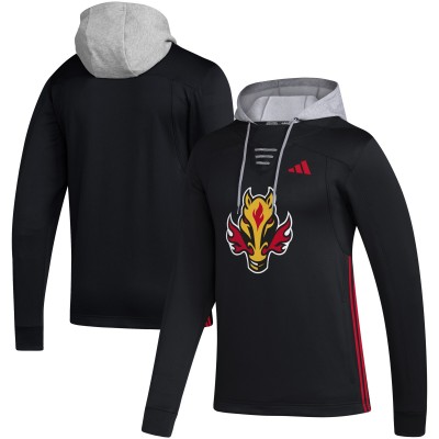 Толстовка Calgary Flames adidas Refresh Skate Lace AEROREADY - Black