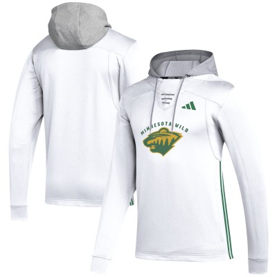 Толстовка Minnesota Wild adidas Refresh Skate Lace AEROREADY - White