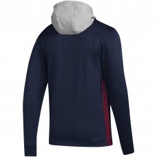 Толстовка Montreal Canadiens adidas Refresh Skate Lace AEROREADY - Navy