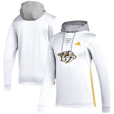 Толстовка Nashville Predators adidas Refresh Skate Lace AEROREADY - White