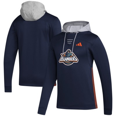 Толстовка New York Islanders adidas Refresh Skate Lace AEROREADY - Navy