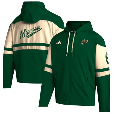 Толстовка на молнии Minnesota Wild adidas - Green