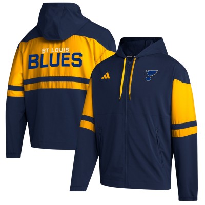 Толстовка на молнии St. Louis Blues adidas - Navy