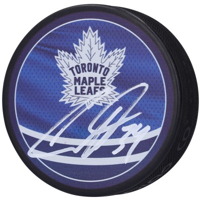 Шайба с автографом Auston Matthews Toronto Maple Leafs Autographed Fanatics Authentic 2022-23 Reverse Retro