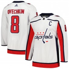 Игровая джерси Alexander Ovechkin Washington Capitals adidas Away Captain Primegreen Authentic - White