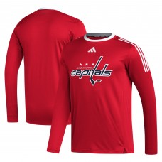 Футболка с длинным рукавом Washington Capitals adidas AEROREADY® - Red