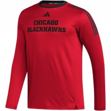 Футболка с длинным рукавом Chicago Blackhawks adidas AEROREADY® - Red