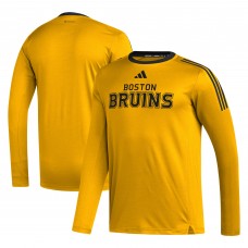 Футболка с длинным рукавом Boston Bruins adidas AEROREADY® - Gold
