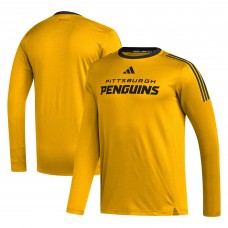 Футболка с длинным рукавом Pittsburgh Penguins adidas AEROREADY® - Gold