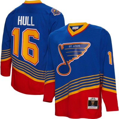 Игровая джерси Brett Hull St. Louis Blues Mitchell & Ness 1995 Blue Line - Blue