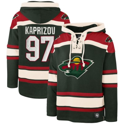 Толстовка Minnesota Wild Kirill Kaprizov 47 Green Player Name & Number Lacer