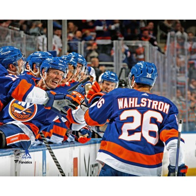 Oliver Wahlstrom New York Islanders Unsigned Fanatics Authentic Celebrates a Goal Photograph