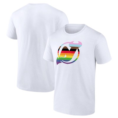 Футболка New Jersey Devils Team Pride Logo - White
