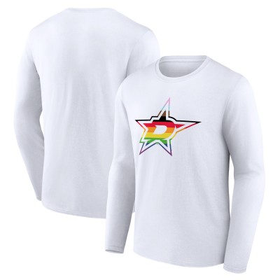 Футболка с длинным рукавом Dallas Stars Team Pride Logo - White