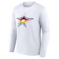 Футболка с длинным рукавом Dallas Stars Team Pride Logo - White