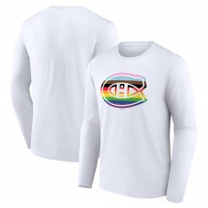 Montreal Canadiens Team Pride Logo Long Sleeve T-Shirt - White