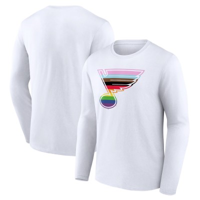 Футболка с длинным рукавом St. Louis Blues Team Pride Logo - White