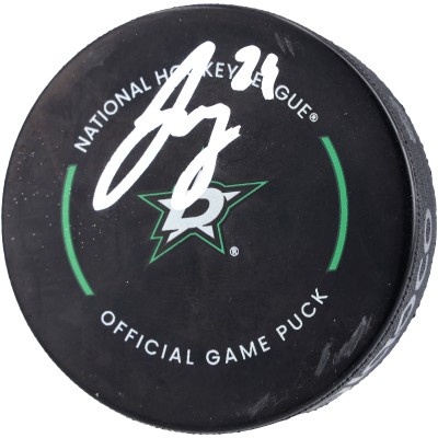 Шайба Jake Oettinger Dallas Stars Autographed Fanatics Authentic Official NHL Game