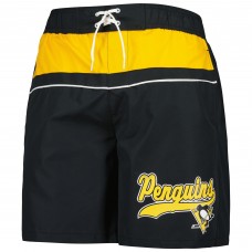 Pittsburgh Penguins Starter Freestyle Volley Swim Shorts - Black