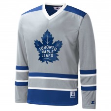 Футболка с длинным рукавом Toronto Maple Leafs Starter Cross Check Jersey - Gray/Blue