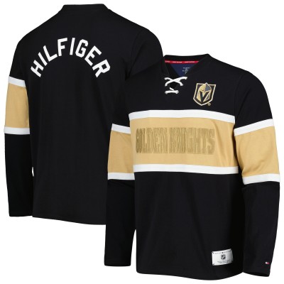 Футболка с длинным рукавом Vegas Golden Knights Tommy Hilfiger Walter Lace-Up - Black