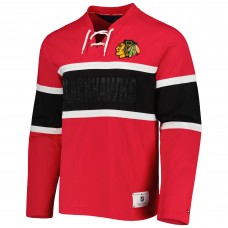 Футболка с длинным рукавом Chicago Blackhawks Tommy Hilfiger Walter Lace-Up - Red