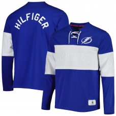 Футболка с длинным рукавом Tampa Bay Lightning Tommy Hilfiger Walter Lace-Up - Blue