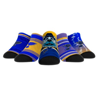 Unisex St. Louis Blues Rock Em Socks Super Fan Five-Pack Low-Cut Socks Set