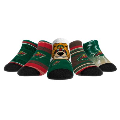 Подростковая Minnesota Wild Rock Em Socks Super Fan Five-Pack Low-Cut Socks Set