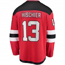 Nico Hischier New Jersey Devils Captain Patch Home Breakaway Jersey - Red