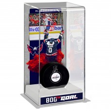 Шайба Alexander Ovechkin Washington Capitals Autographed Fanatics Authentic Puck with 800th Goal Deluxe Tall Display Case