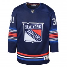 Подростковая New York Rangers Igor Shesterkin Navy Alternate Premier Player Jersey