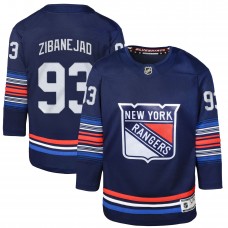 Игровая джерси Mika Zibanejad New York Rangers Youth Alternate Premier Player - Navy