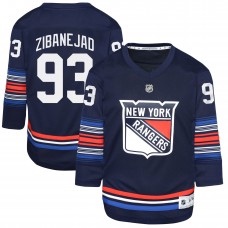 Подростковая New York Rangers Mika Zibanejad Navy Alternate Replica Player Jersey